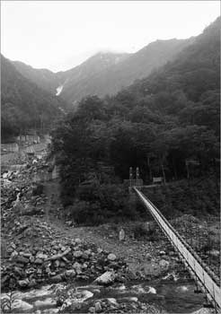 広河原の吊橋