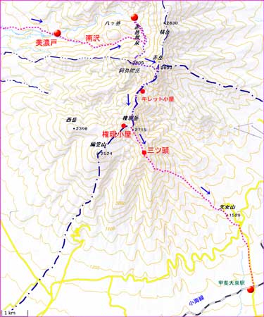 八ヶ岳地図