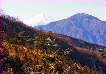 富士山に大室山