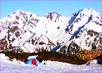 蝶ヶ岳幕営地