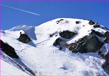 甲斐駒山頂望む