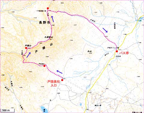 戸隠地図