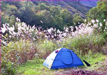 登山口幕営