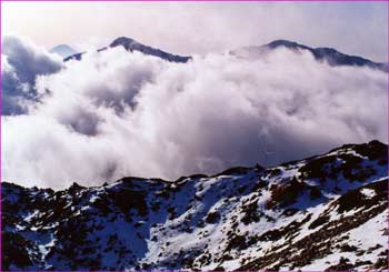 北岳と富士山が