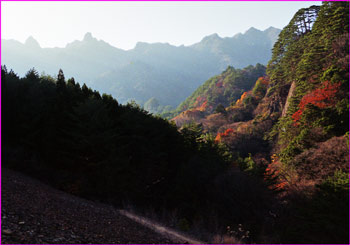 晩秋の祖母山