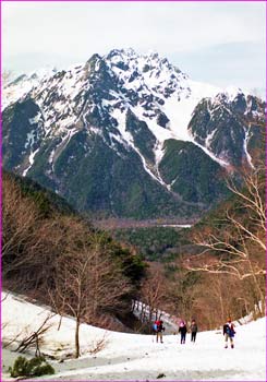 徳本峠への道から穂高