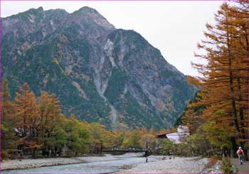 上高地で