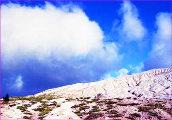 白根山雲わく