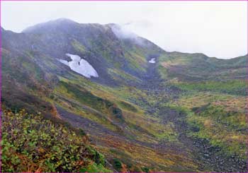 鳥海山上部