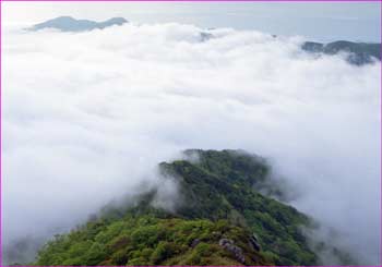 雲海に剣山