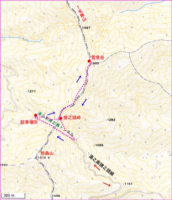 雪見岳地図