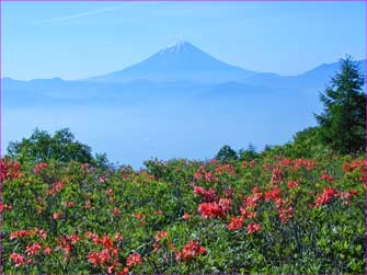 経塚から富士山