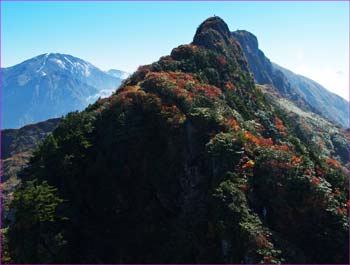 八海山秋望む