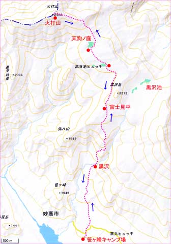 火打山地図