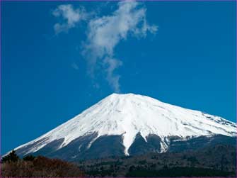 富士に雲が