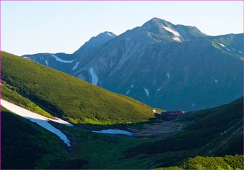 鷲羽岳に双六池