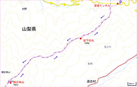 御正体山地図