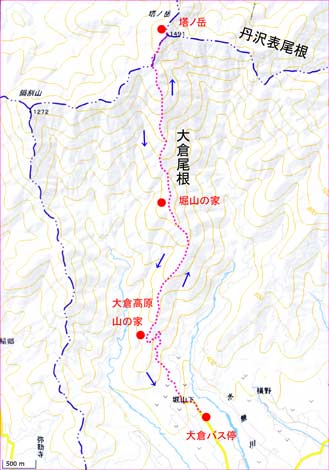 塔ノ岳地図