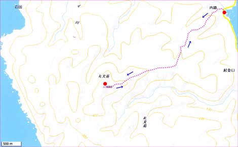 礼文岳地図