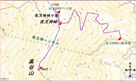 夜叉神峠地図