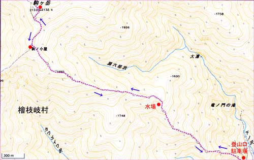 会津駒ヶ岳地図