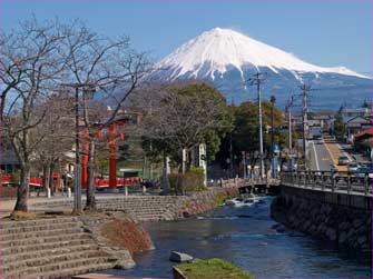 大社の池