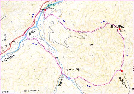 鳥ノ胸山地図