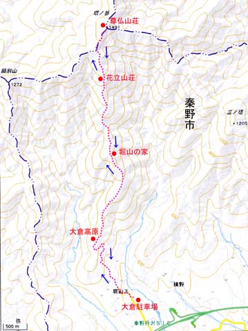 塔ノ岳地図