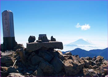 赤石岳山頂