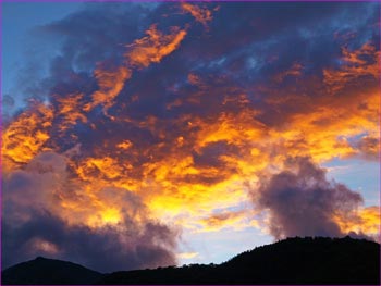 夕雲焼ける