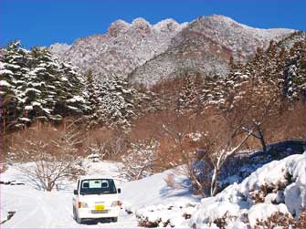 新雪の三ツ峠