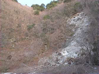 土砂崩れが