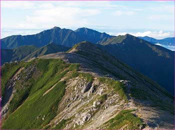 空木岳方面展望