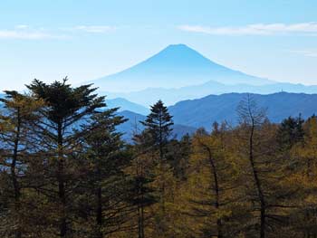 笠取から富士山