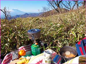 富士見ながら昼餉