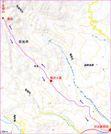 女峰山地図