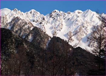 穂高連峰冬景色