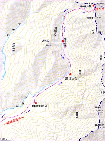 槍ヶ岳地図