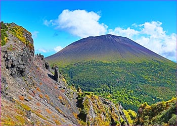 浅間山望む