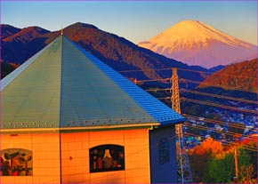 丸山公園にて富士山