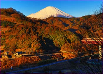 谷峨の朝富士