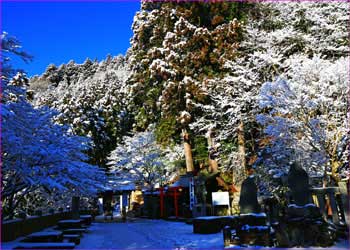 大山登頂口へ