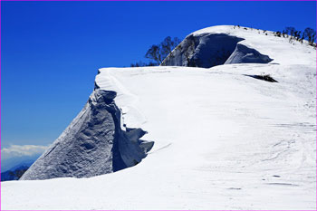 小遠見への雪庇