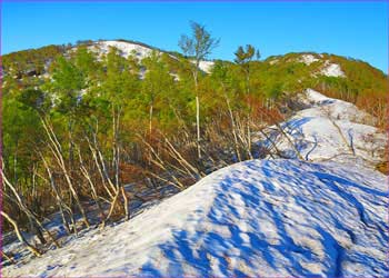 黒倉鍋倉山へ雪尾根