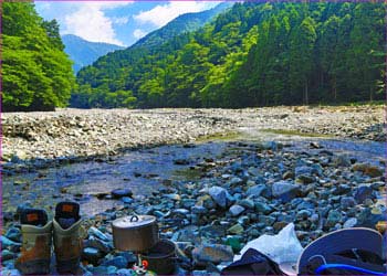 熊木沢にて昼餉