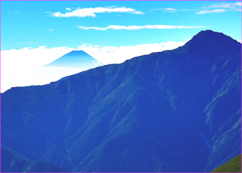 北岳と富士山