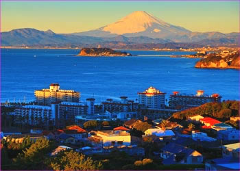 披露山から富士山