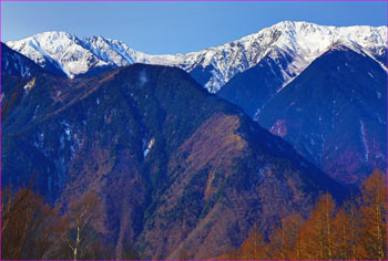 農鳥岳と間ノ岳