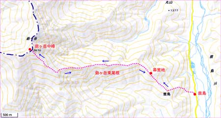 東尾根地図