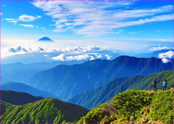 北岳から富士展望